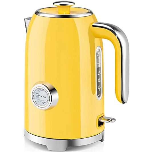 57oz Electric Kettle with Thermometer, 1500W Fast Heat, LED, Cordless
