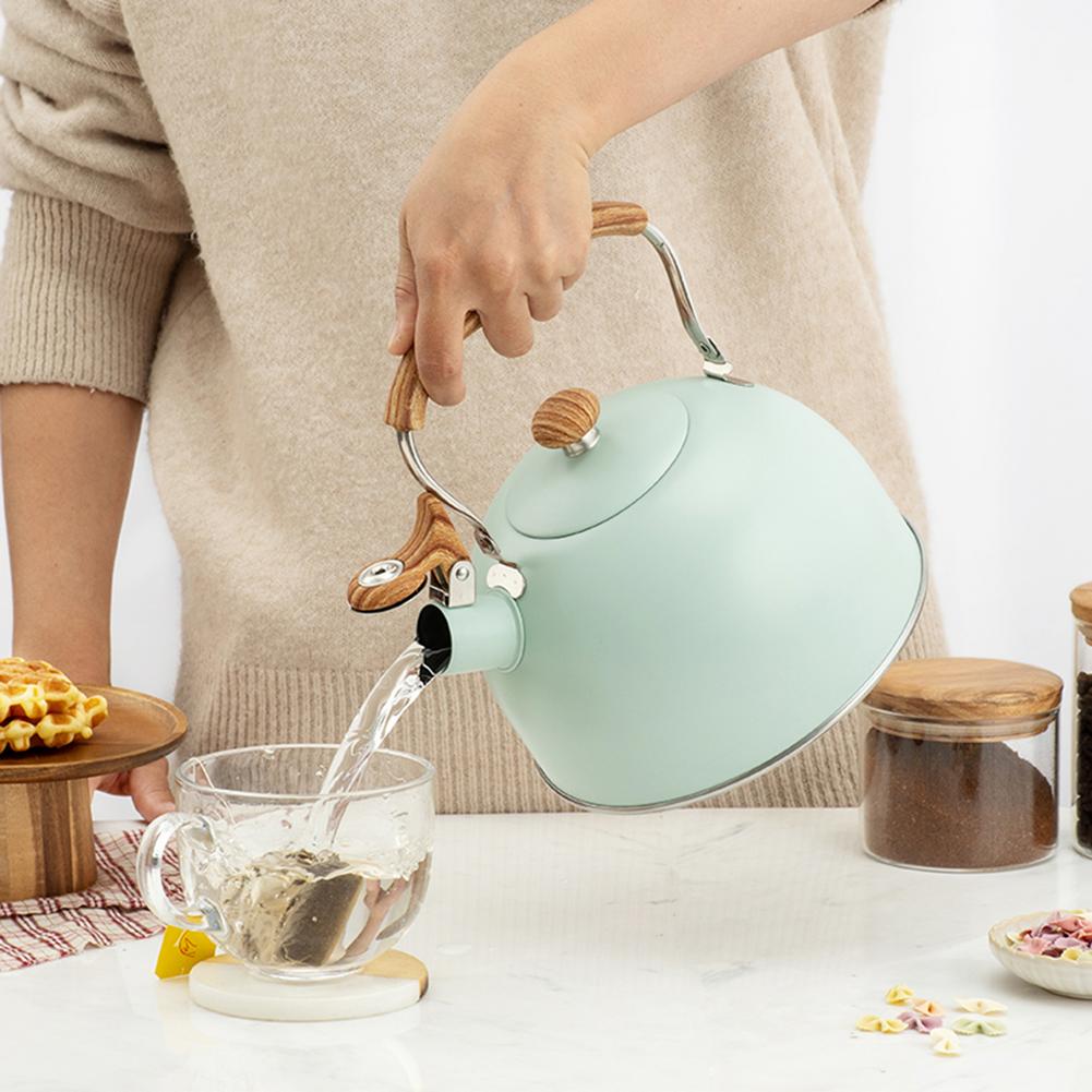 TOPONE New 2.5L Stainless Steel Whistling Tea Kettle Food Grade Teapot For Make Tea Boil Water Compatible Gas Stoves Induction Cookers