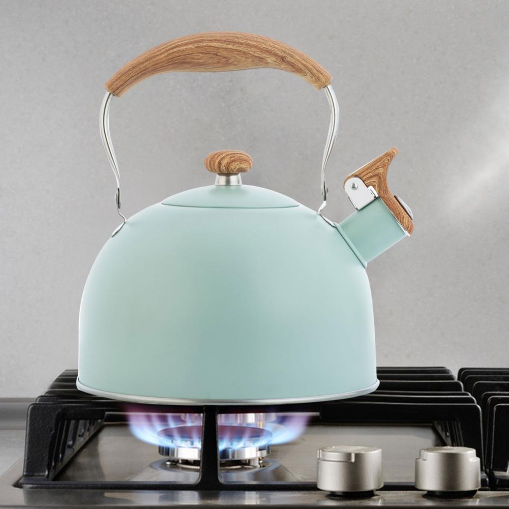 TOPONE New 2.5L Stainless Steel Whistling Tea Kettle Food Grade Teapot For Make Tea Boil Water Compatible Gas Stoves Induction Cookers