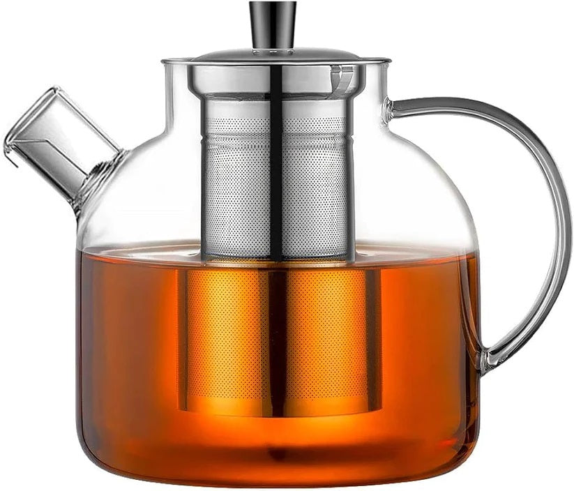 Crystal Clear Glass Teapot - Infuse Perfection in Every Pour