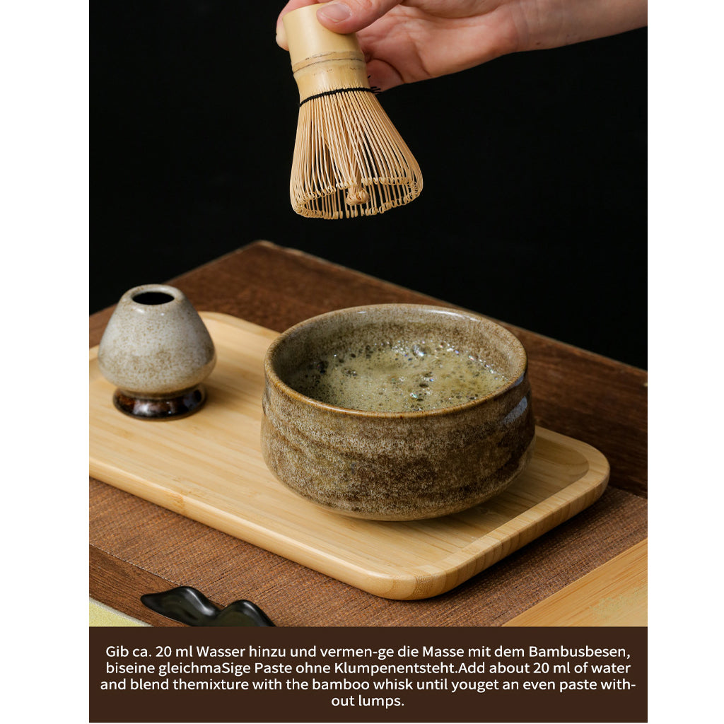 Dynamic Kiln Change Glaze - Exquisite Matcha Tea Set with Vibrant Hues