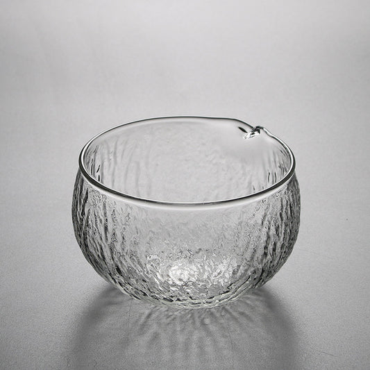 Glass Matcha Bowl With Pouring Spout - Handmade Japanese Style   400ml 13.5 oz