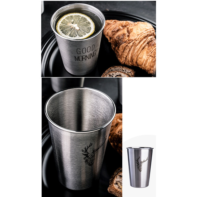 TOPONR NorthernEurope Ins Industry Style 304 Stainless Steel Spray Paint Beer Cup Cold Water Drinks Cup Household Office Use Gargle Cup