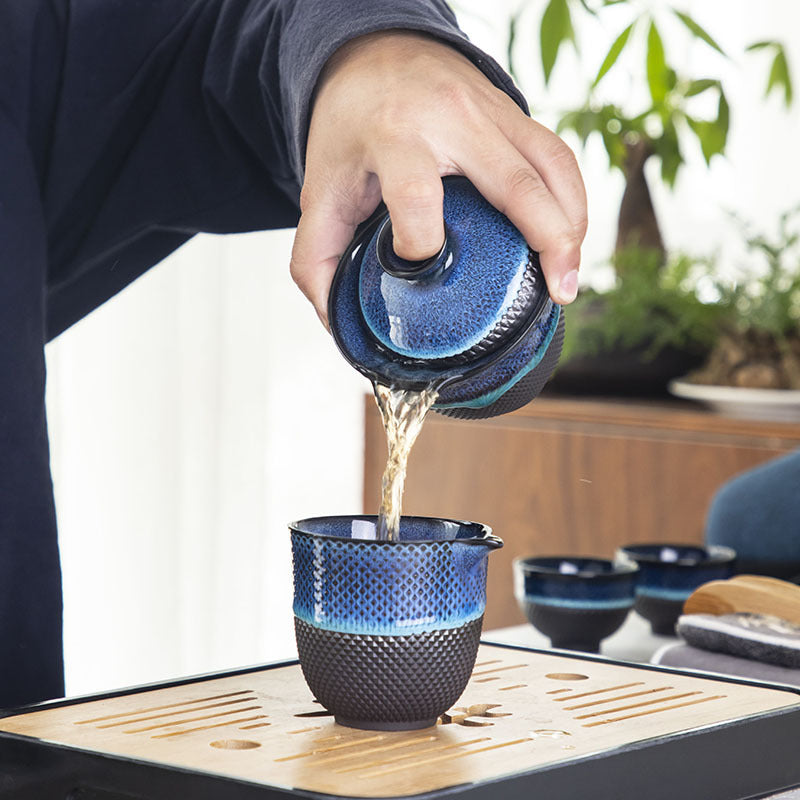 TOPONE Chinese Kung Fu Travel Tea Set Ceramic Glaze Teapot Teacup Gaiwan Porcelain Teaset Kettles Teaware Sets Drinkware Tea Ceremony