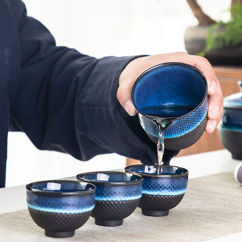 TOPONE Chinese Kung Fu Travel Tea Set Ceramic Glaze Teapot Teacup Gaiwan Porcelain Teaset Kettles Teaware Sets Drinkware Tea Ceremony