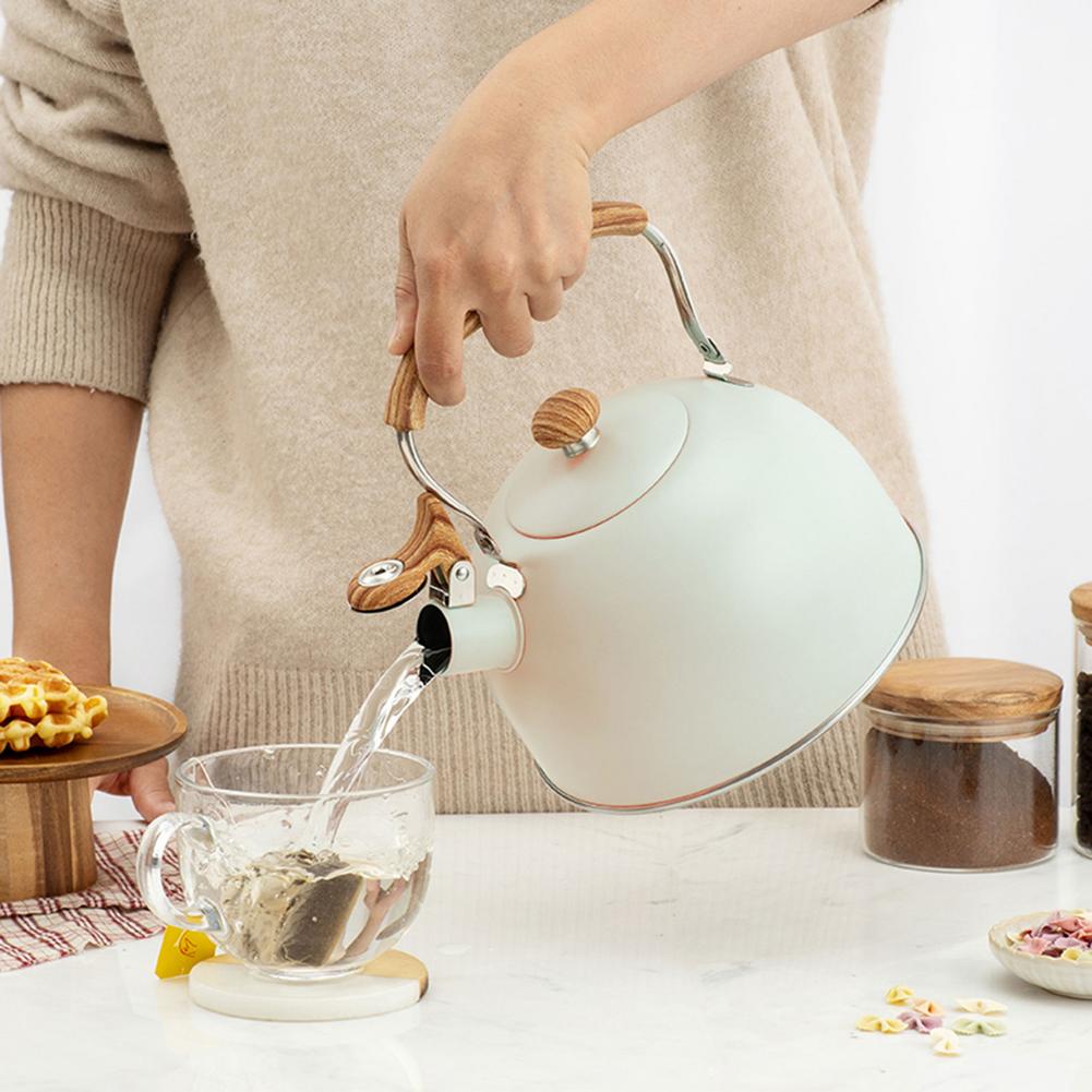 TOPONE New 2.5L Stainless Steel Whistling Tea Kettle Food Grade Teapot For Make Tea Boil Water Compatible Gas Stoves Induction Cookers