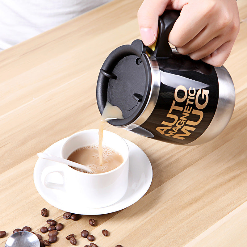 Neue automatische selbstrührende magnetische tasse kreative edelstahl-kaffeemilch-mixbecher-mixer lazy smart mixer thermische tasse